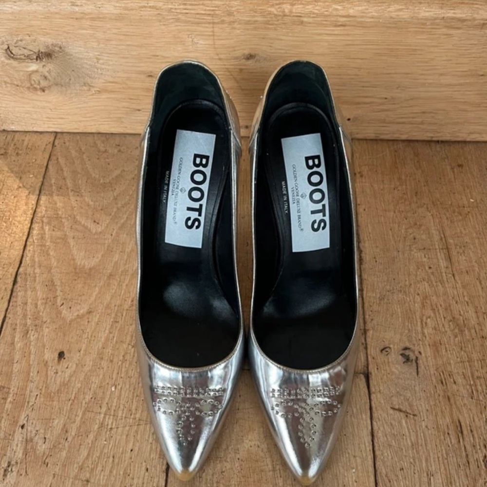Golden Goose Silver Heels